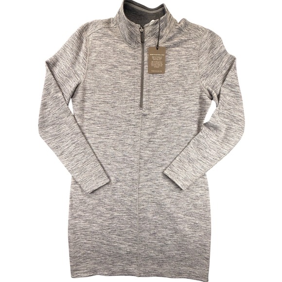 Tommy Bahama Dresses & Skirts - Tommy Bahama Marled Flip Side Reversible 1/4 Zip Dress Silver‎ Streak Heather M